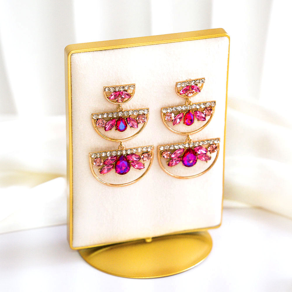 Chandelier Long Crystal Earrings