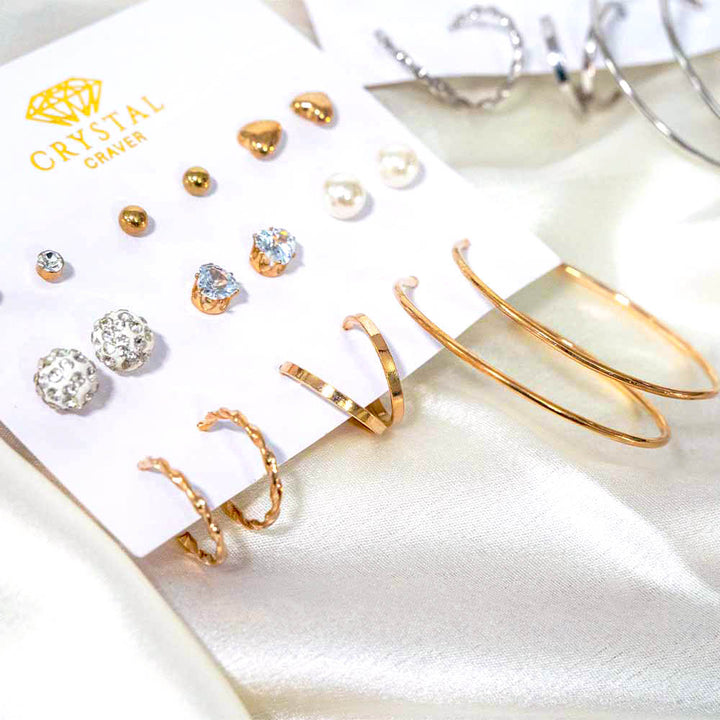 Delicate Dangles Earring Set Of 9