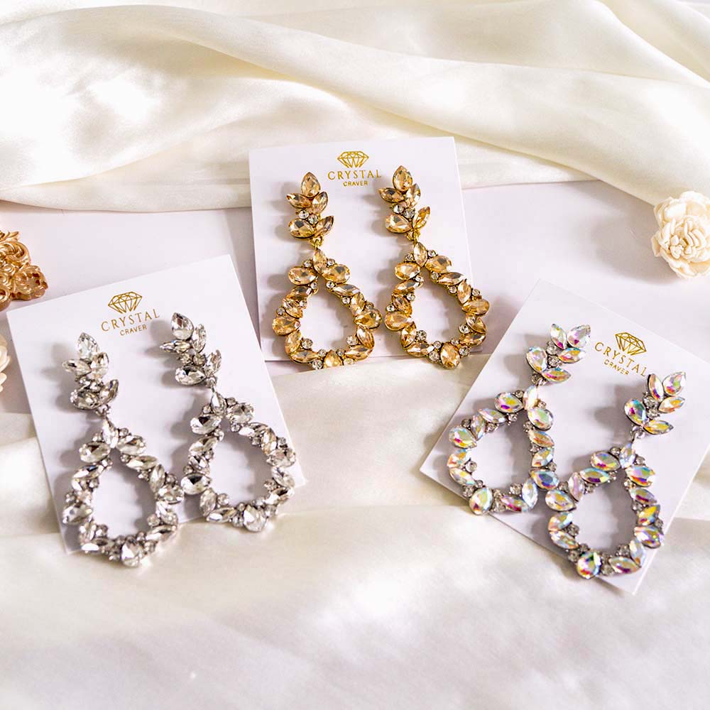 Deluxe Drop Crystal Earrings