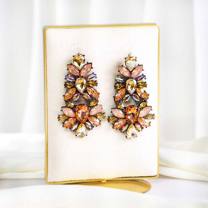 Embellish Long Crystal Earrings