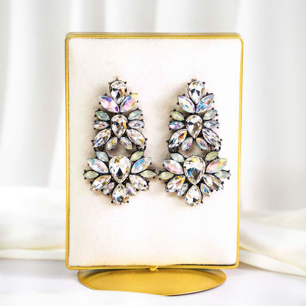 Embellish Long Crystal Earrings