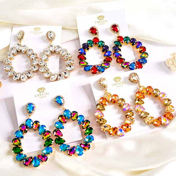 Mesmic Oversize Crystal Earrings