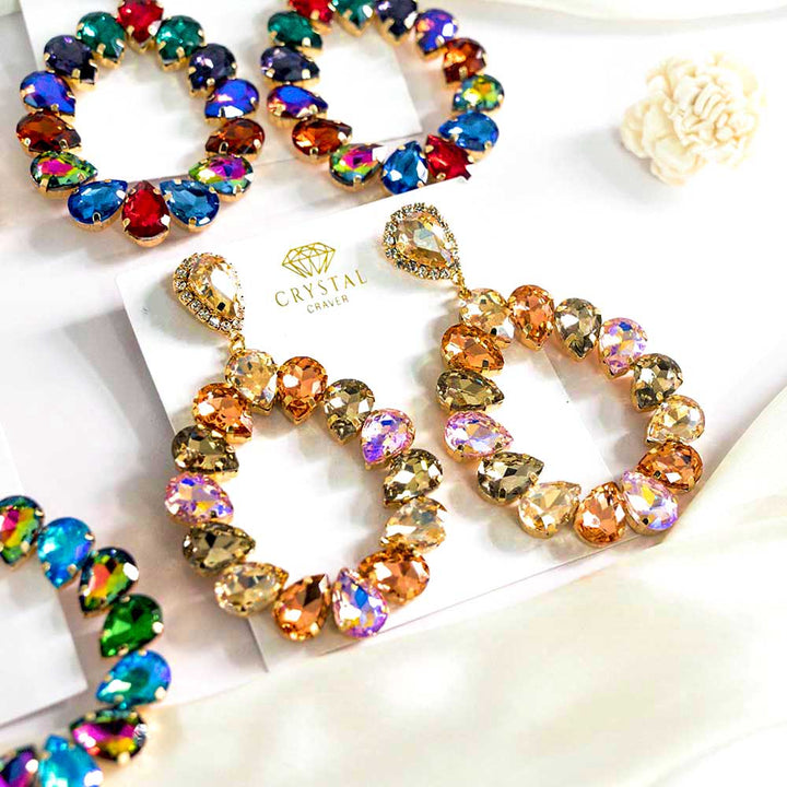 Mesmic Oversize Crystal Earrings