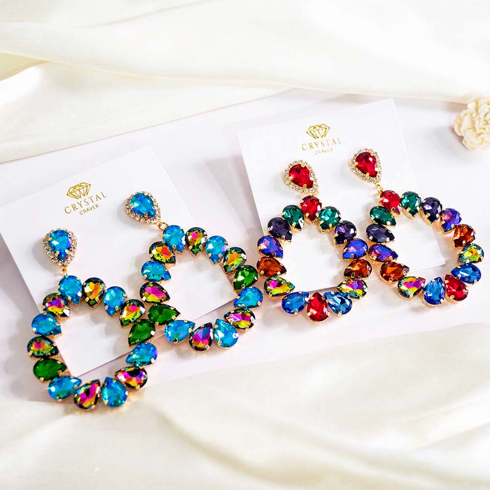 Mesmic Oversize Crystal Earrings