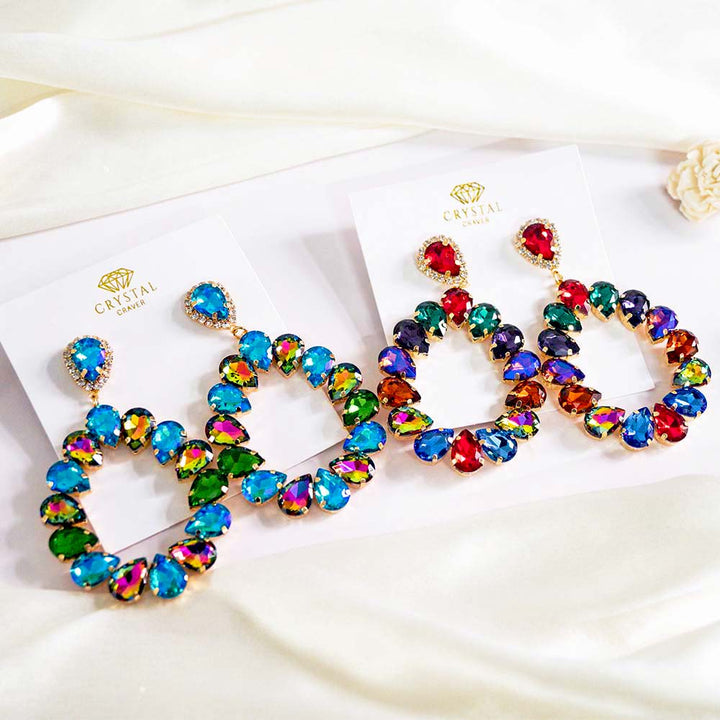 Mesmic Oversize Crystal Earrings