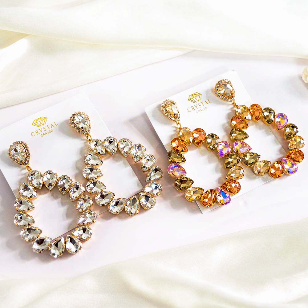 Mesmic Oversize Crystal Earrings