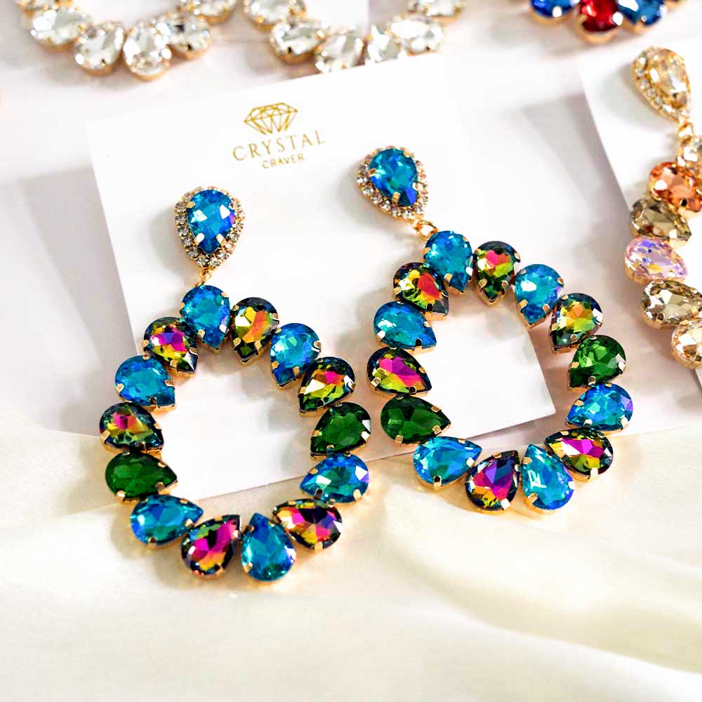 Mesmic Oversize Crystal Earrings
