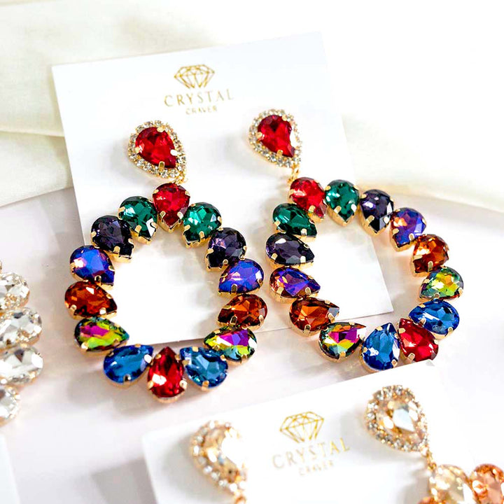 Mesmic Oversize Crystal Earrings
