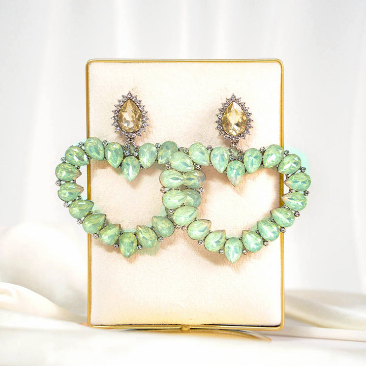 Pastel Pretty Oversize Crystal Earrings