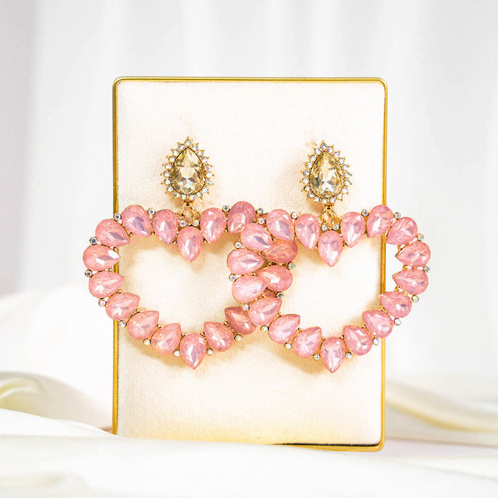 Pastel Pretty Oversize Crystal Earrings