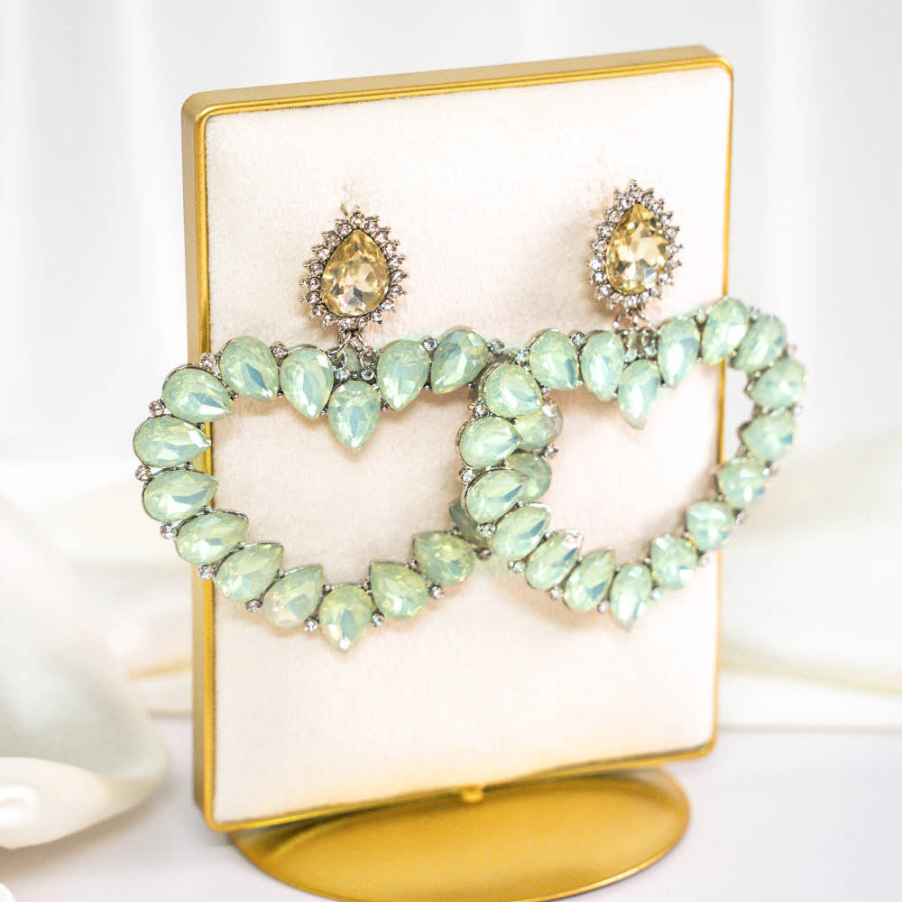 Pastel Pretty Oversize Crystal Earrings
