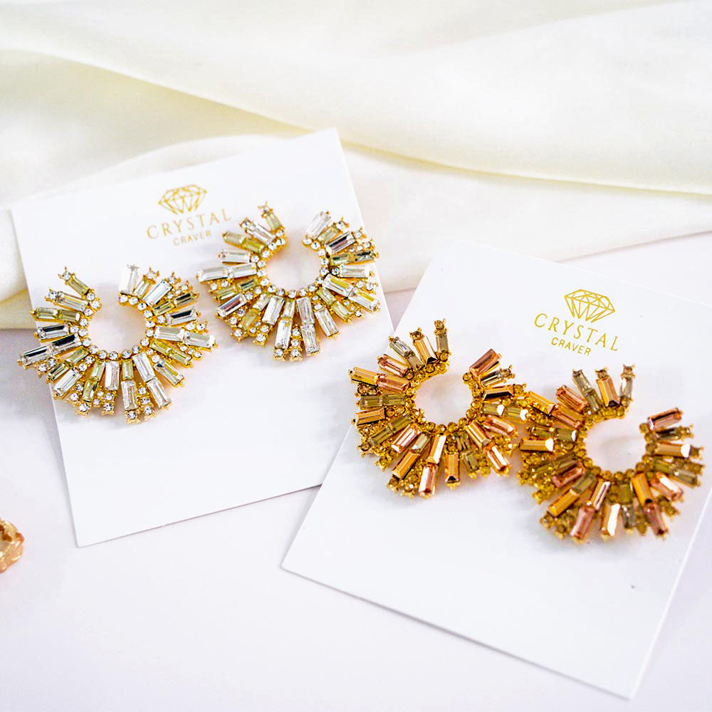 Retro Style Crystal Earrings