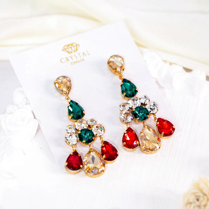 Sahara Crystal Tassel Earrings