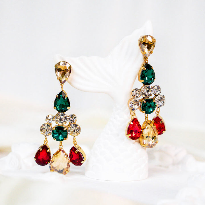 Sahara Crystal Tassel Earrings