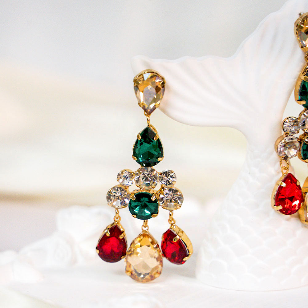 Sahara Crystal Tassel Earrings