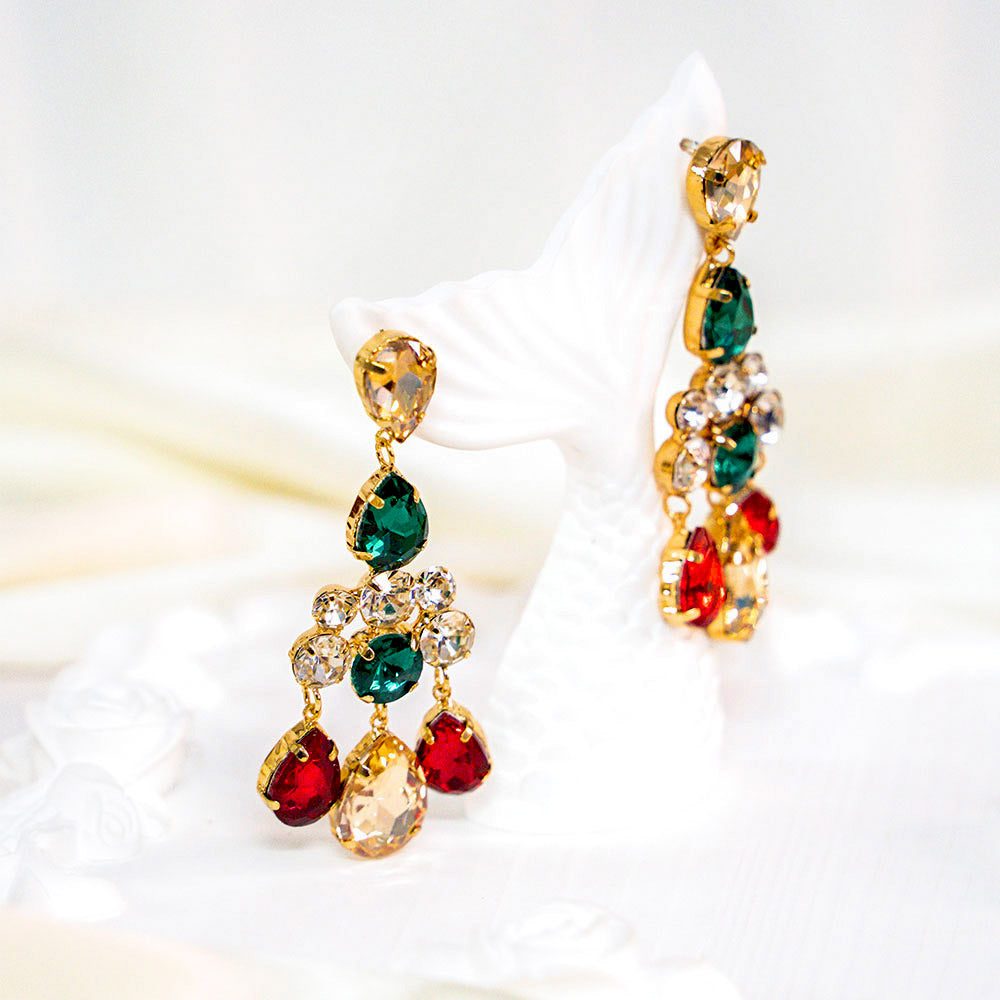 Sahara Crystal Tassel Earrings