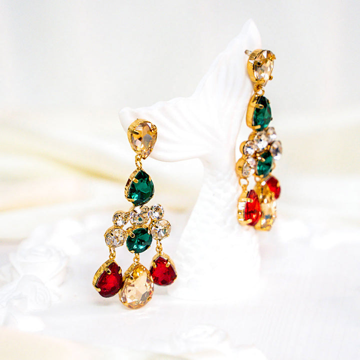 Sahara Crystal Tassel Earrings