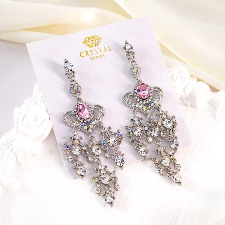 Silver Lush Crystal Earrings