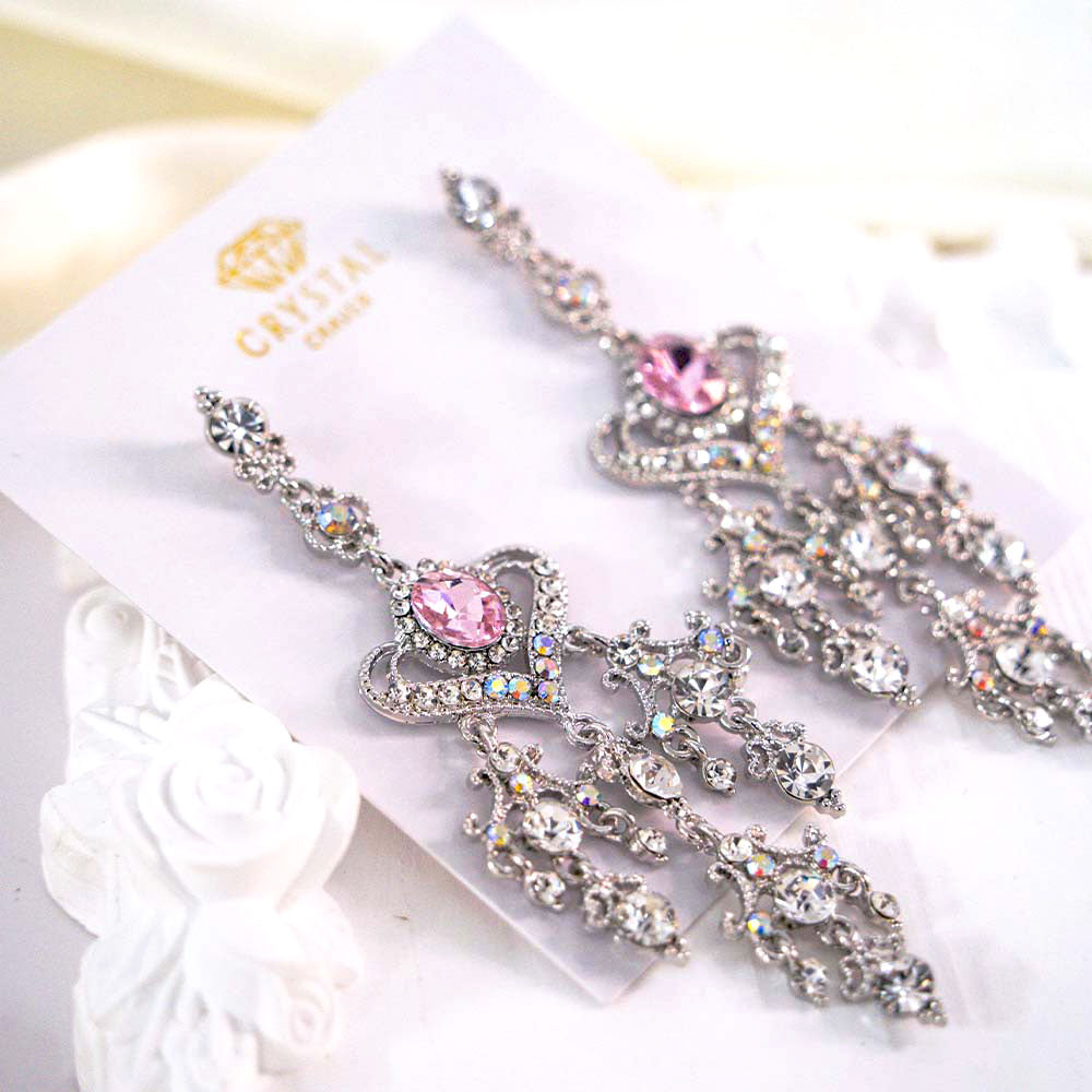 Silver Lush Crystal Earrings