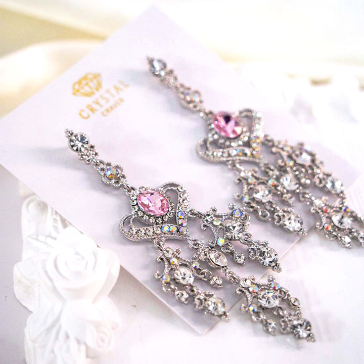 Silver Lush Crystal Earrings