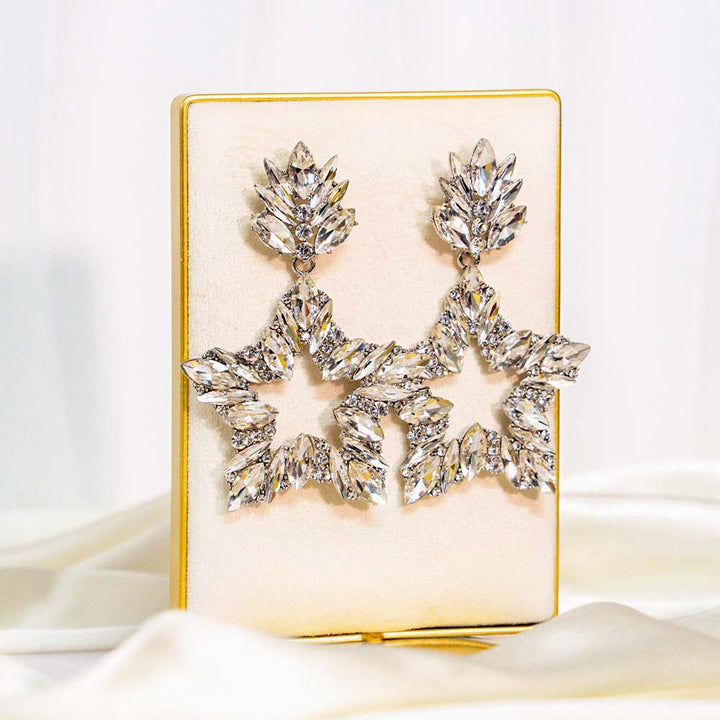 Starlit Oversize Crystal Earrings