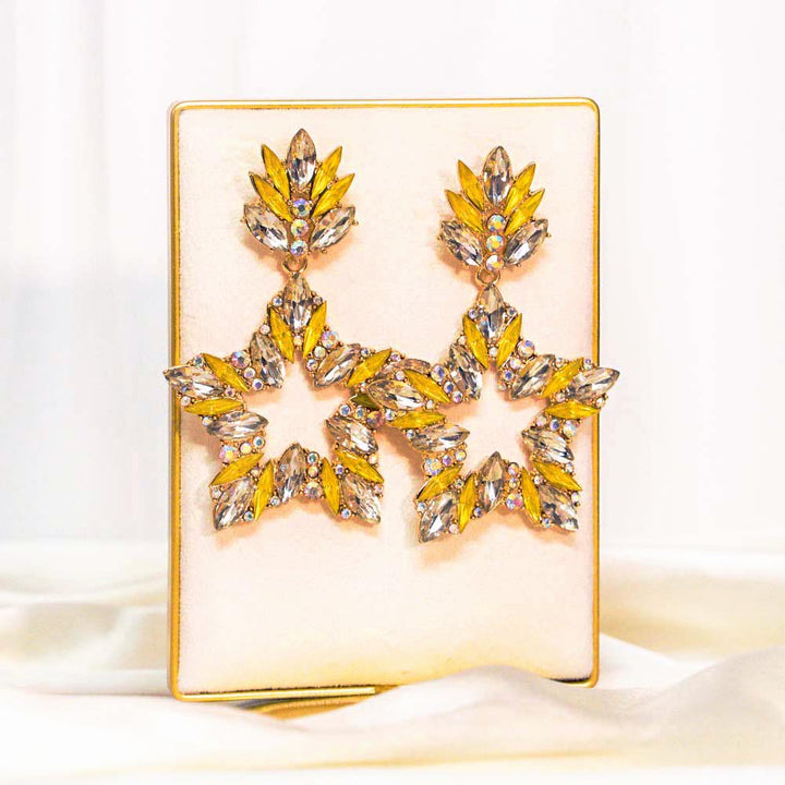 Starlit Oversize Crystal Earrings