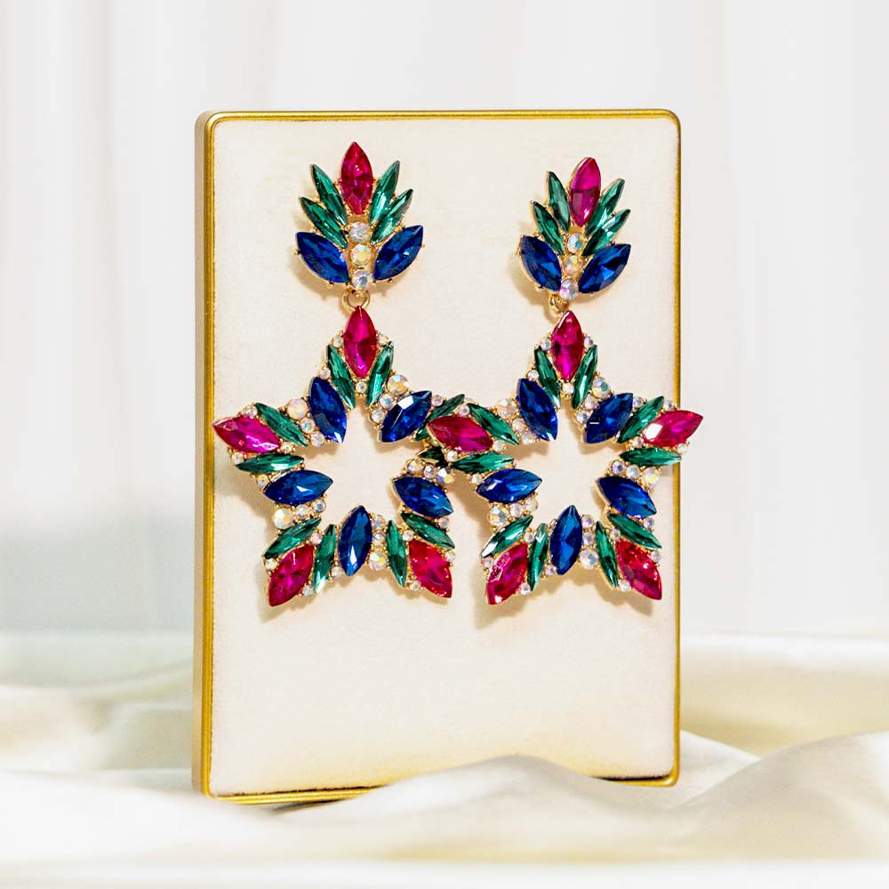 Starlit Oversize Crystal Earrings