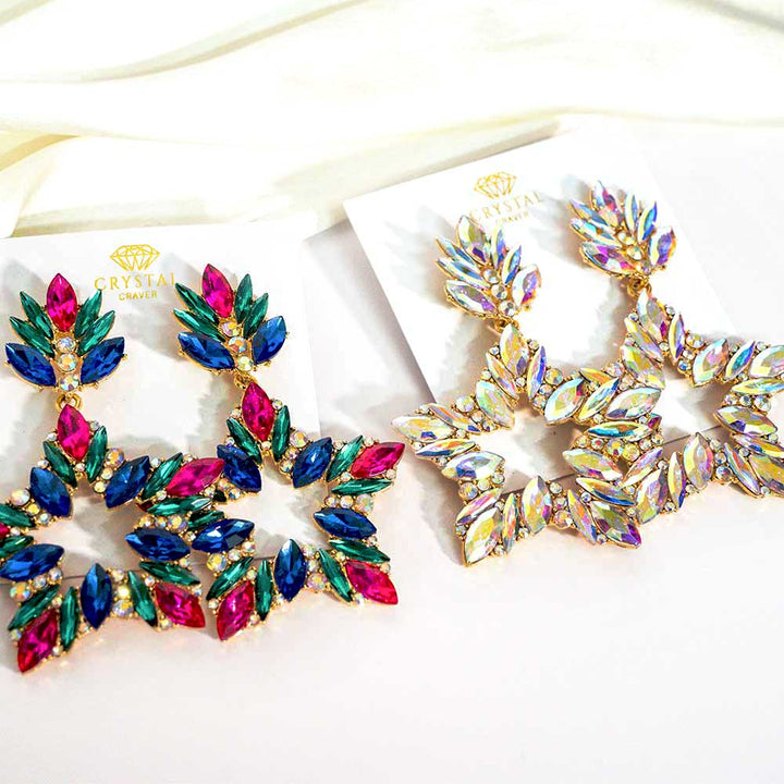 Starlit Oversize Crystal Earrings