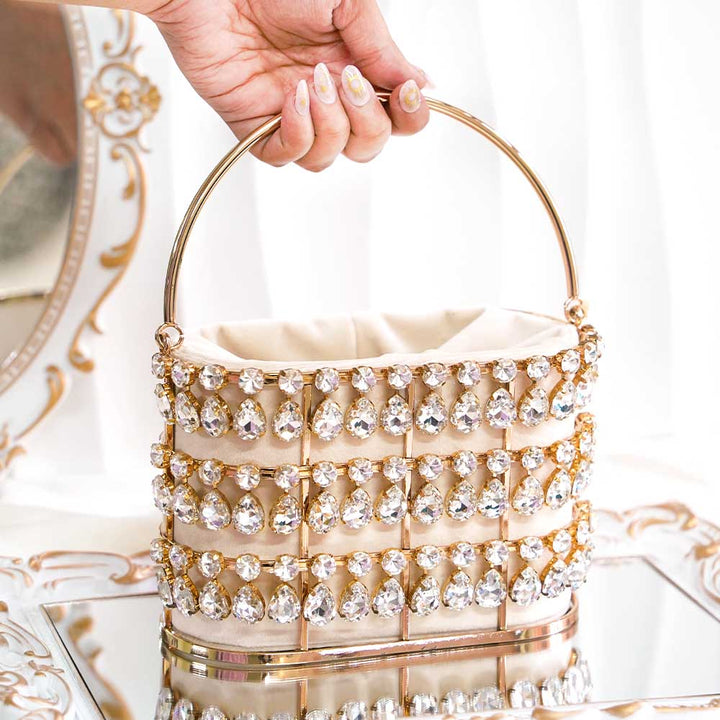 Jewel Crystal Tassel Handbag