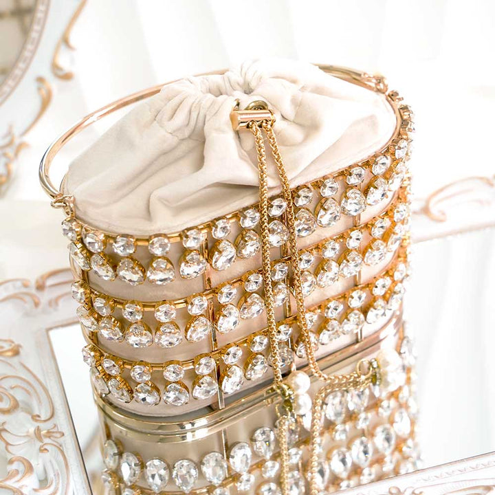 Jewel Crystal Tassel Handbag