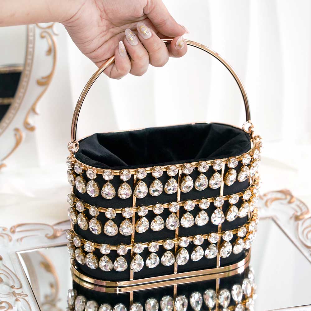 Jewel Crystal Tassel Handbag