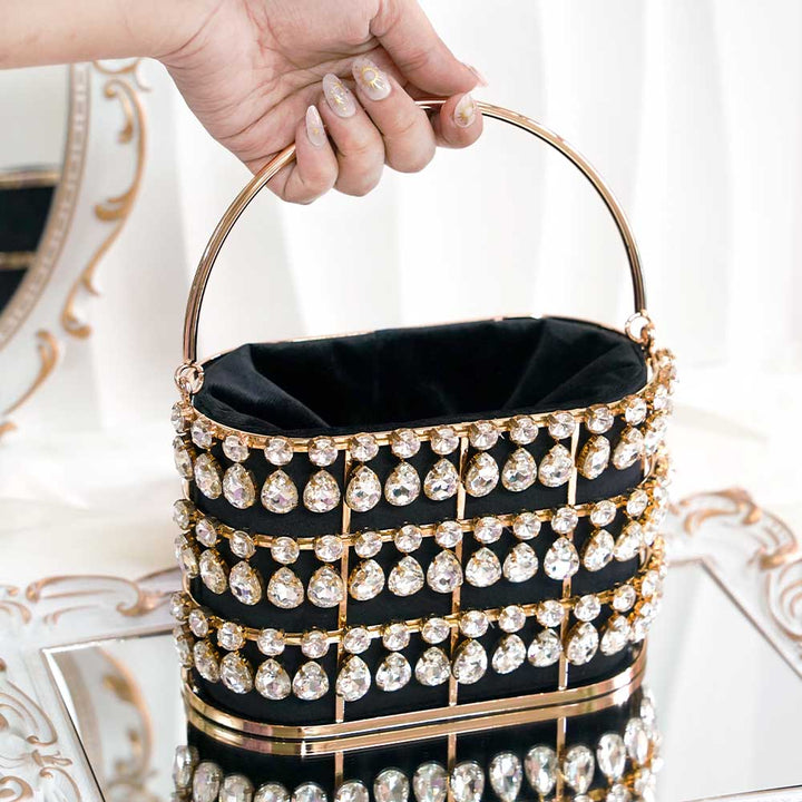 Jewel Crystal Tassel Handbag