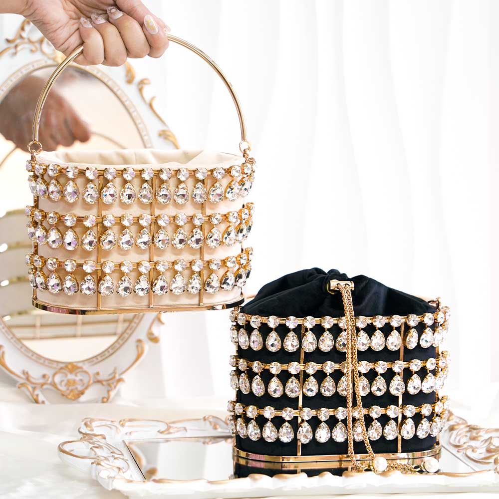 Jewel Crystal Tassel Handbag