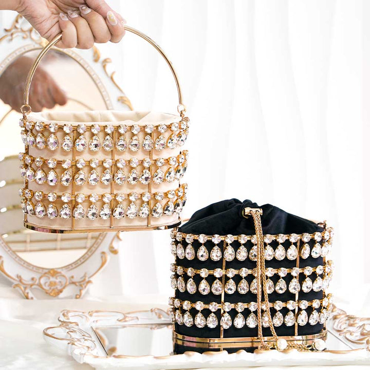 Jewel Crystal Tassel Handbag