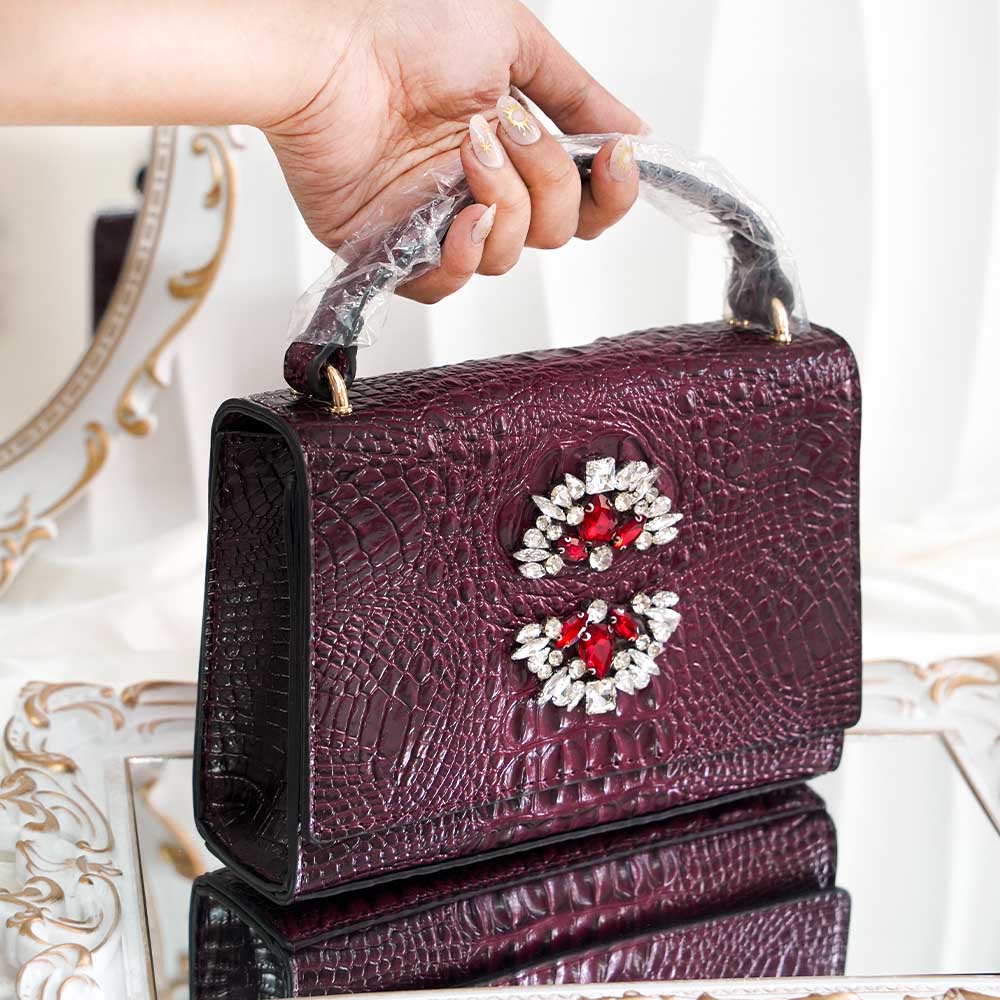 Alligator Premium Crystal Handbag