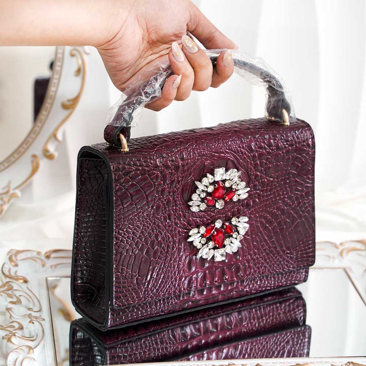 Alligator Premium Crystal Handbag