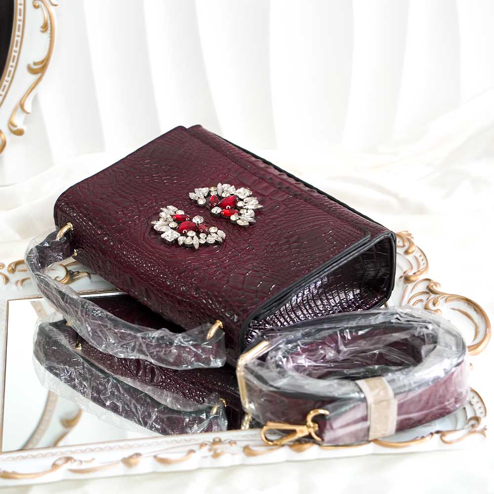 Alligator Premium Crystal Handbag