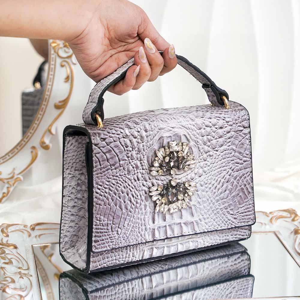Alligator Premium Crystal Handbag