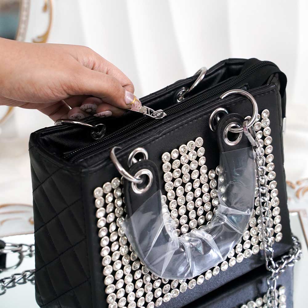 Black Midnight Quilt Handbag