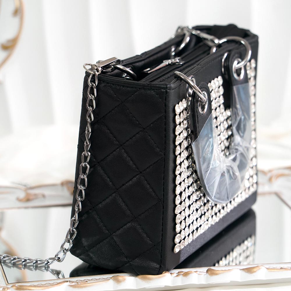 Black Midnight Quilt Handbag