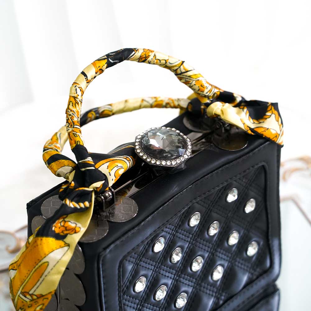 Noir Crystal Handbag