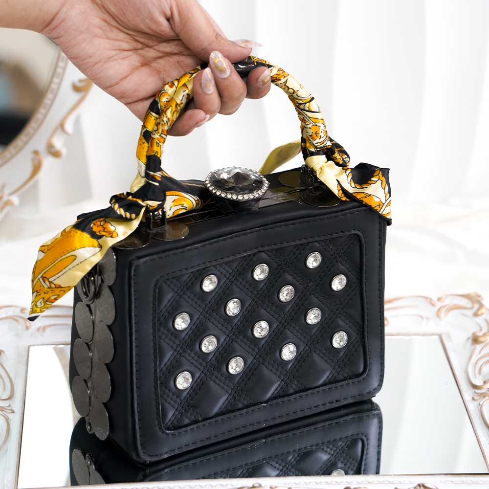 Noir Crystal Handbag