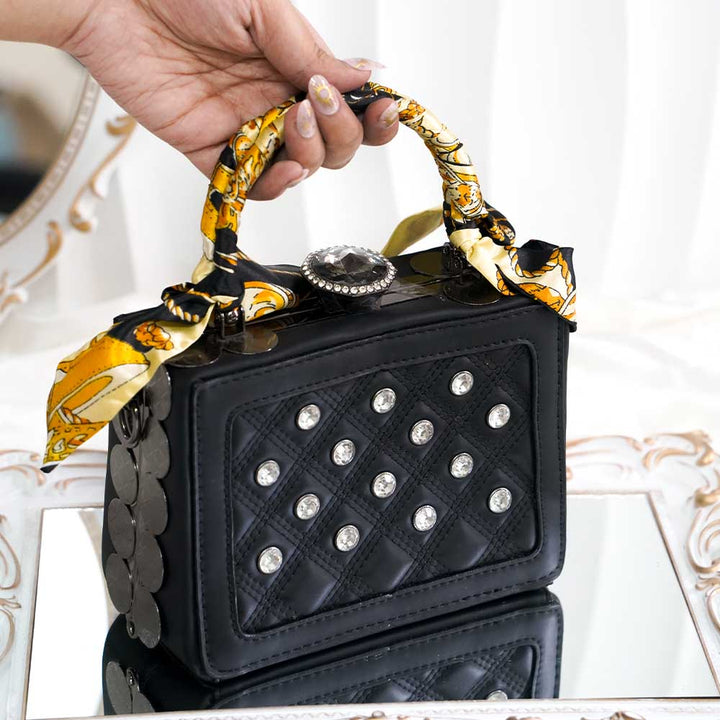 Noir Crystal Handbag