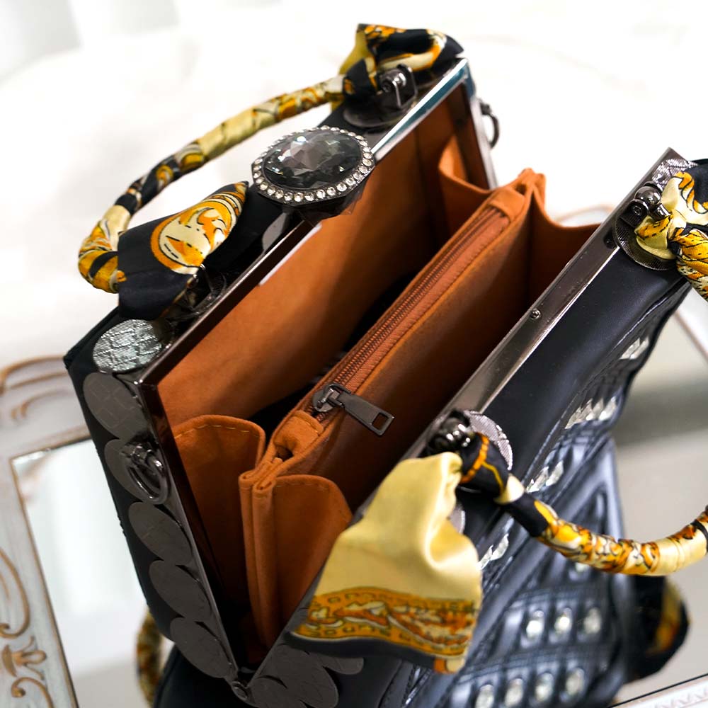 Noir Crystal Handbag