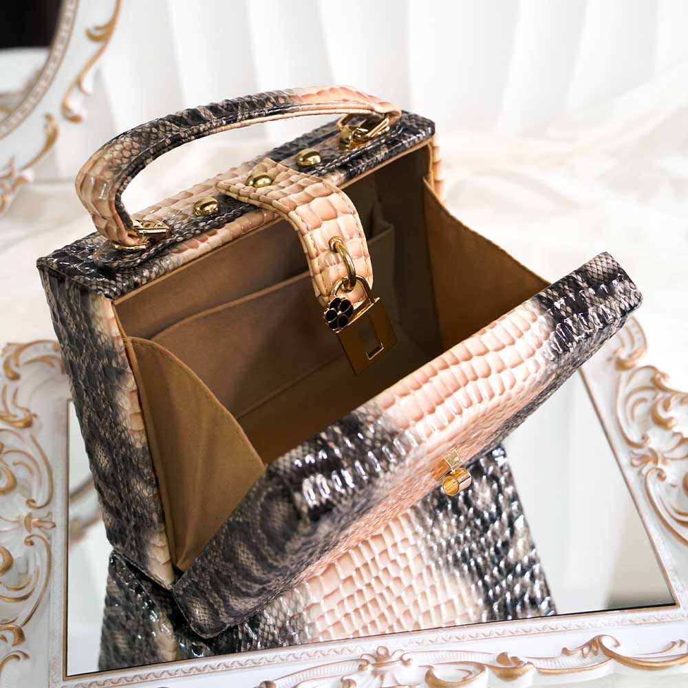 Glossy Serpent Hand Bag
