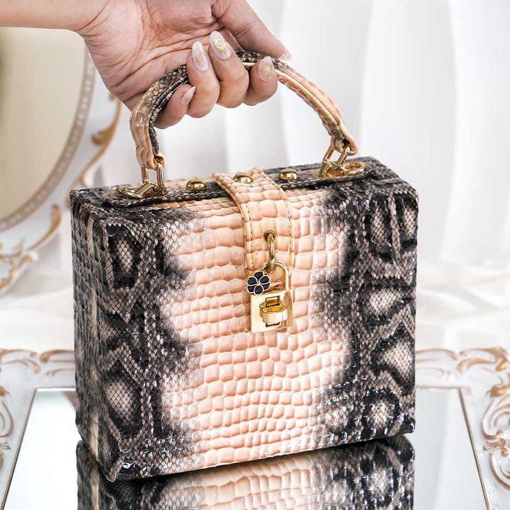 Glossy Serpent Hand Bag