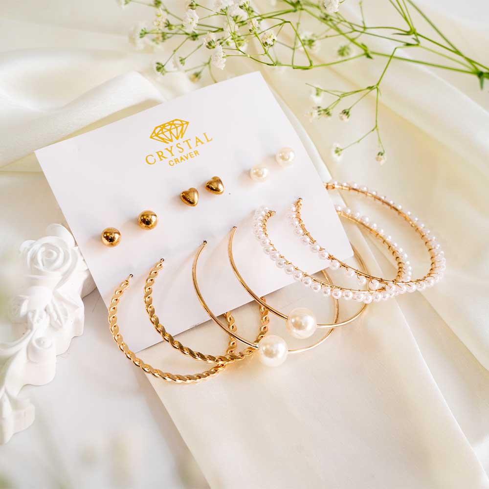 Oversize Gold Hoop Earring Set