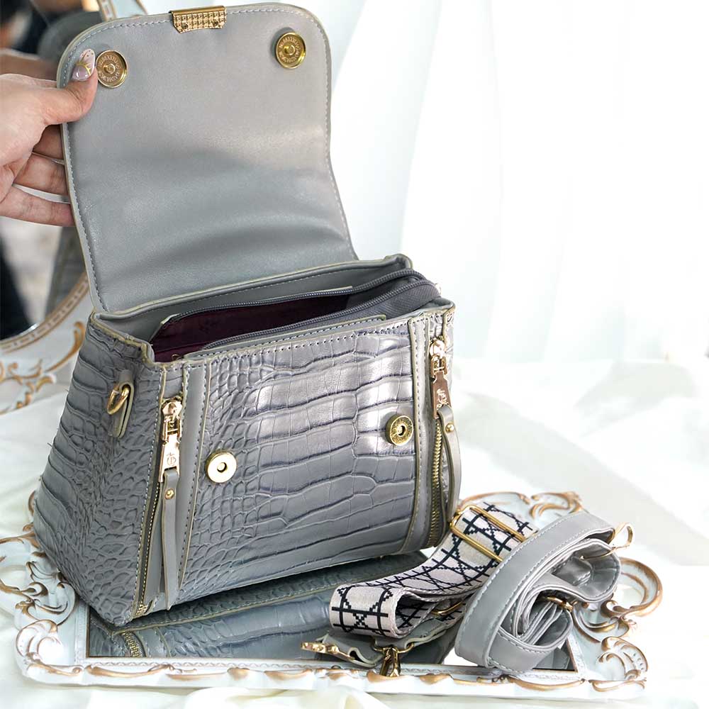Glam Grey Broad Belt Bag