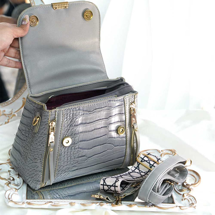 Glam Grey Broad Belt Bag