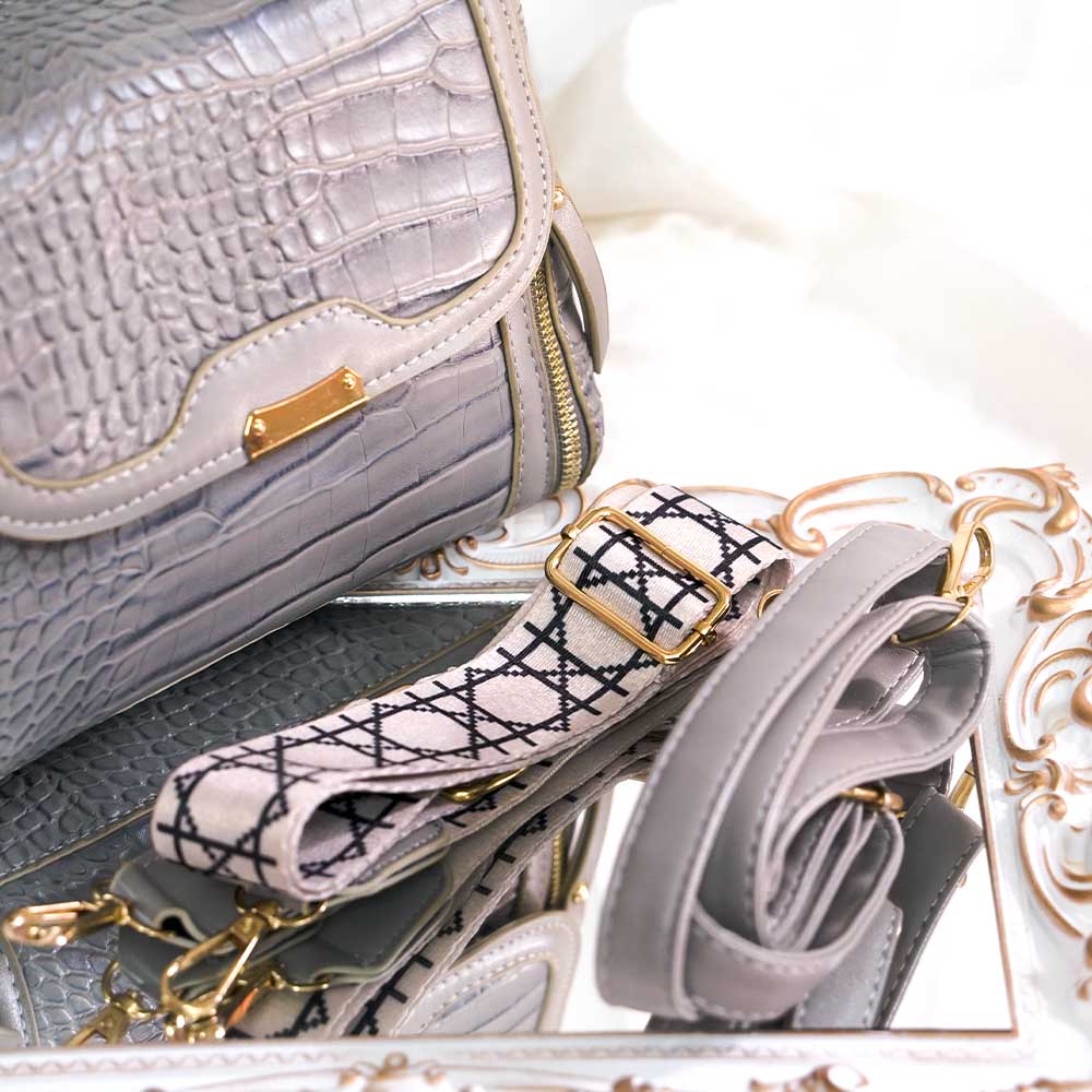 Glam Grey Broad Belt Bag